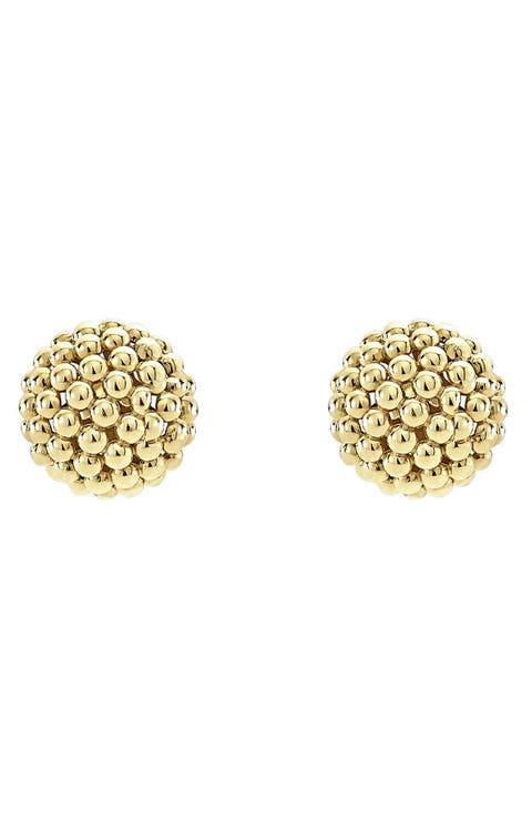 Caviar Lattice Stud Earrings