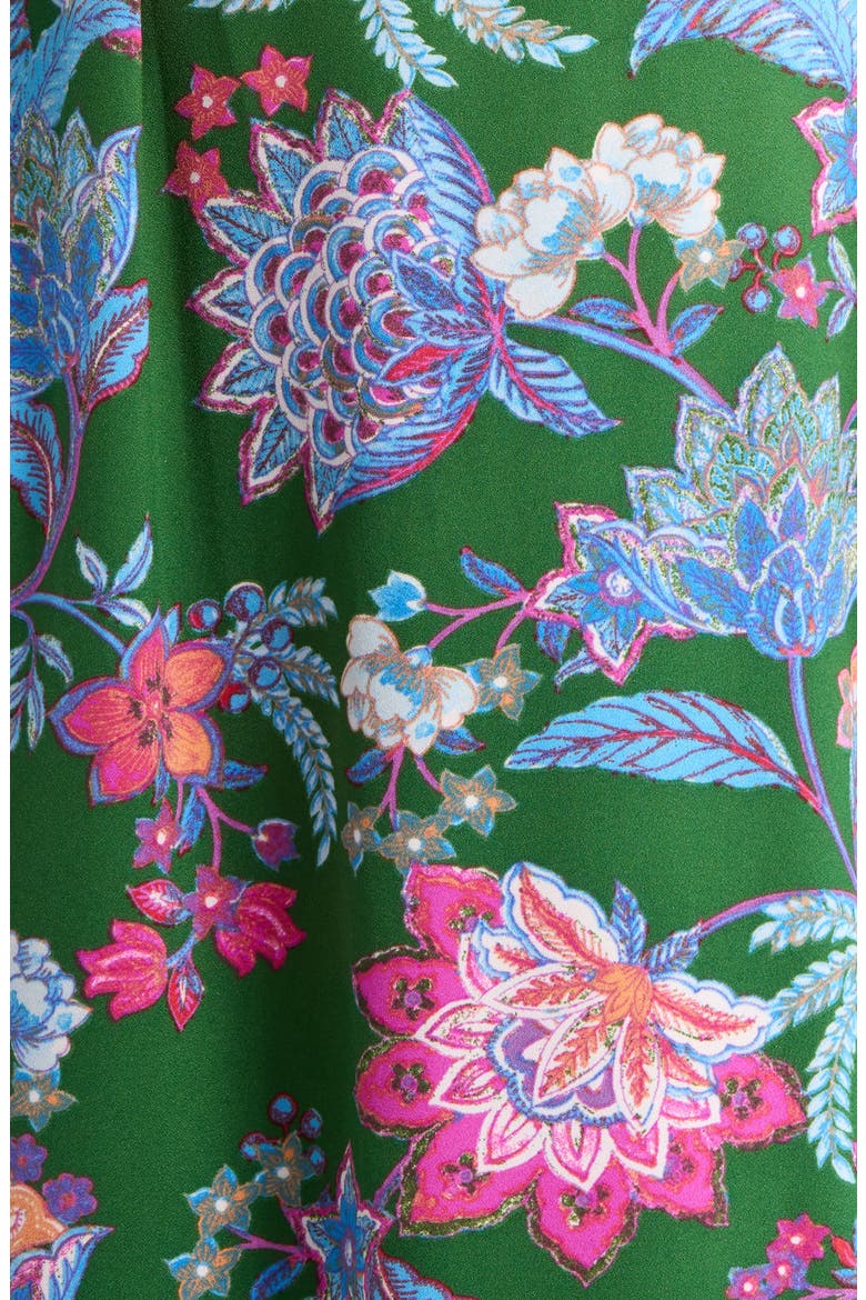 Elara Floral Marisy Collared Shirtdress, Alternate, color, EMERALD-MULTI