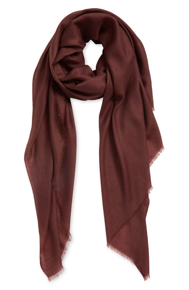 Vince Cashmere Fringe Cashmere, Main, color, Black Red