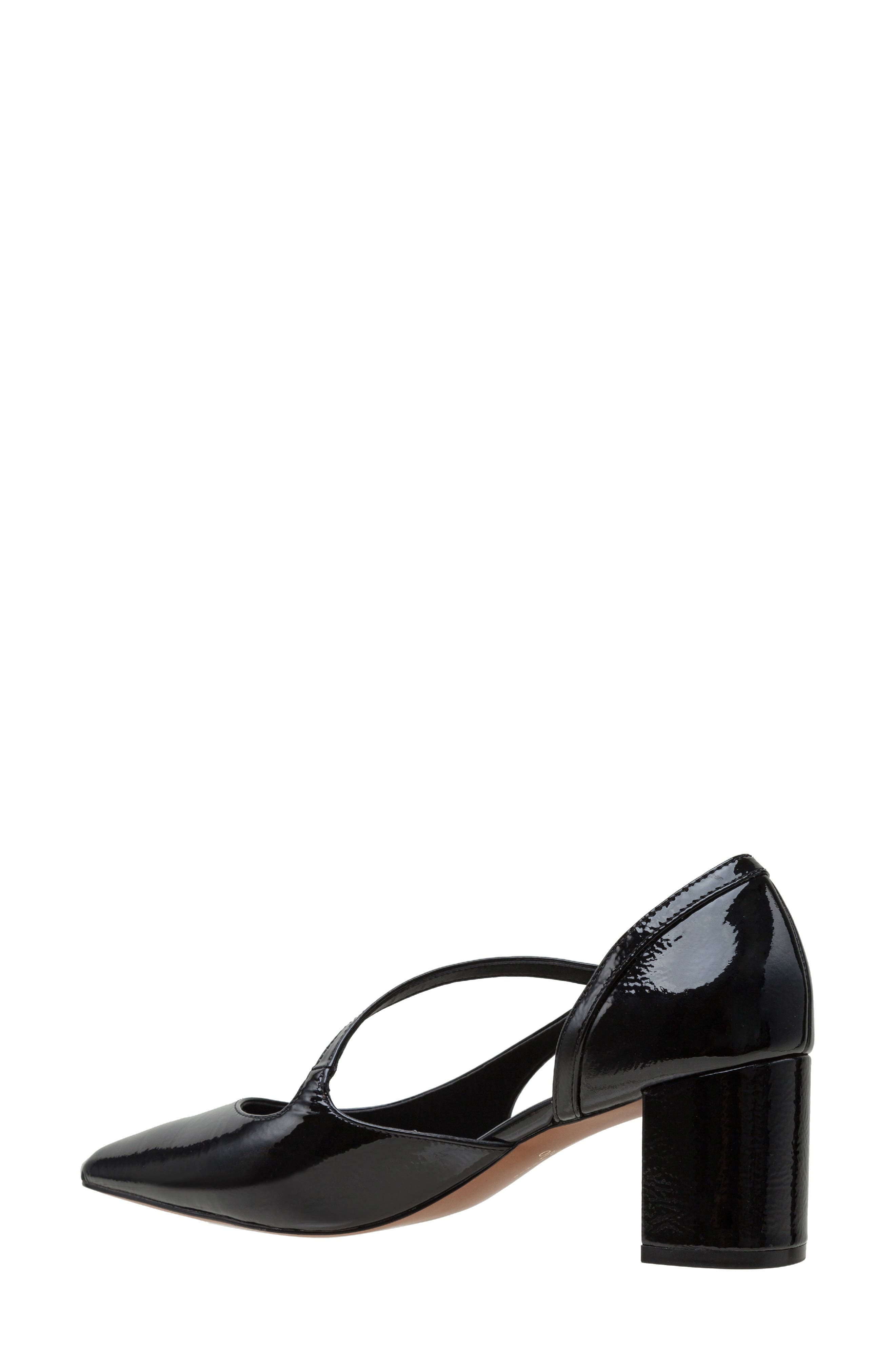 Linea Paolo Biondy Pointed Toe Half d'Orsay Pump, Alternate, color, Black
