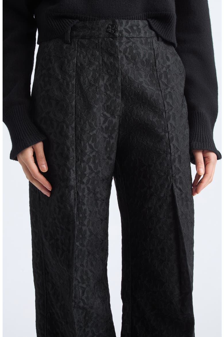 Darmela Begonia Jacquard Pants, Alternate, color, BLACK