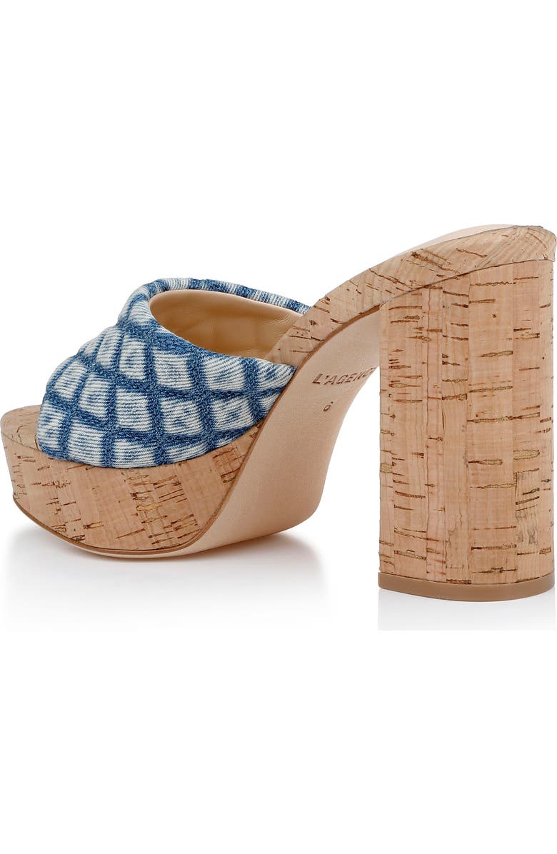 L'AGENCE Gabriell Platform Slide Sandal, Alternate, color, Light Denim