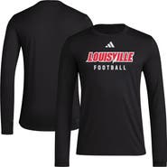 adidas Men's adidas Black Louisville Cardinals Locker Practice Football Pre-Game Long Sleeve T-Shirt