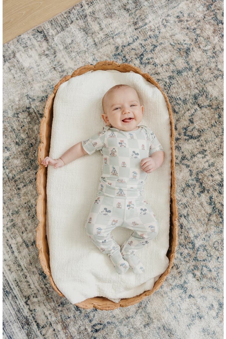 Mickey Mouse & Friends Print Bodysuit, Alternate, color, MICKEY MOUSE FRIENDS