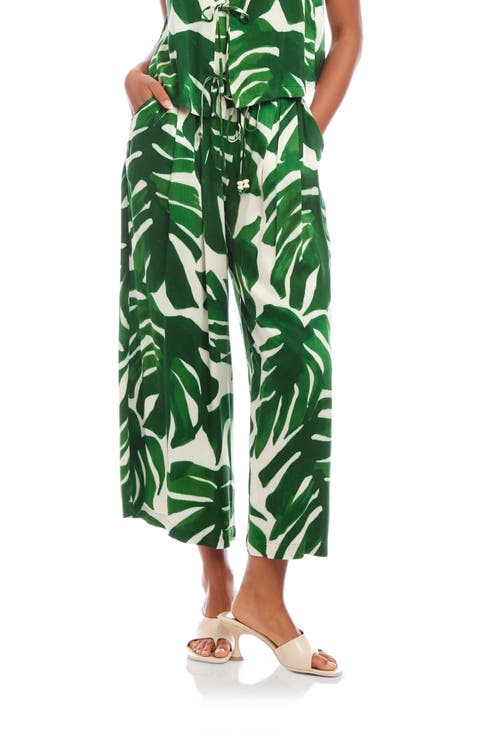 Etta Wide Leg Crop Drawstring Pants