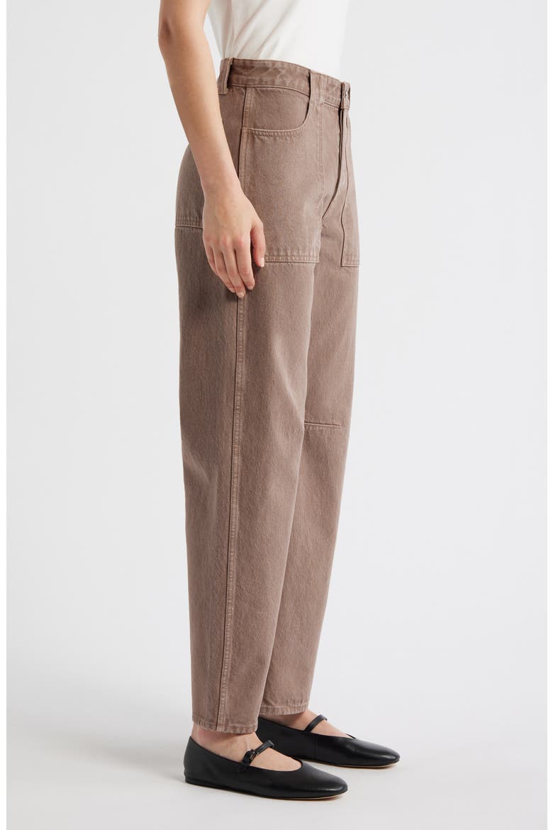 The Darted Utility Barrel Leg Jeans, Alternate, color, LIGHT UMBER