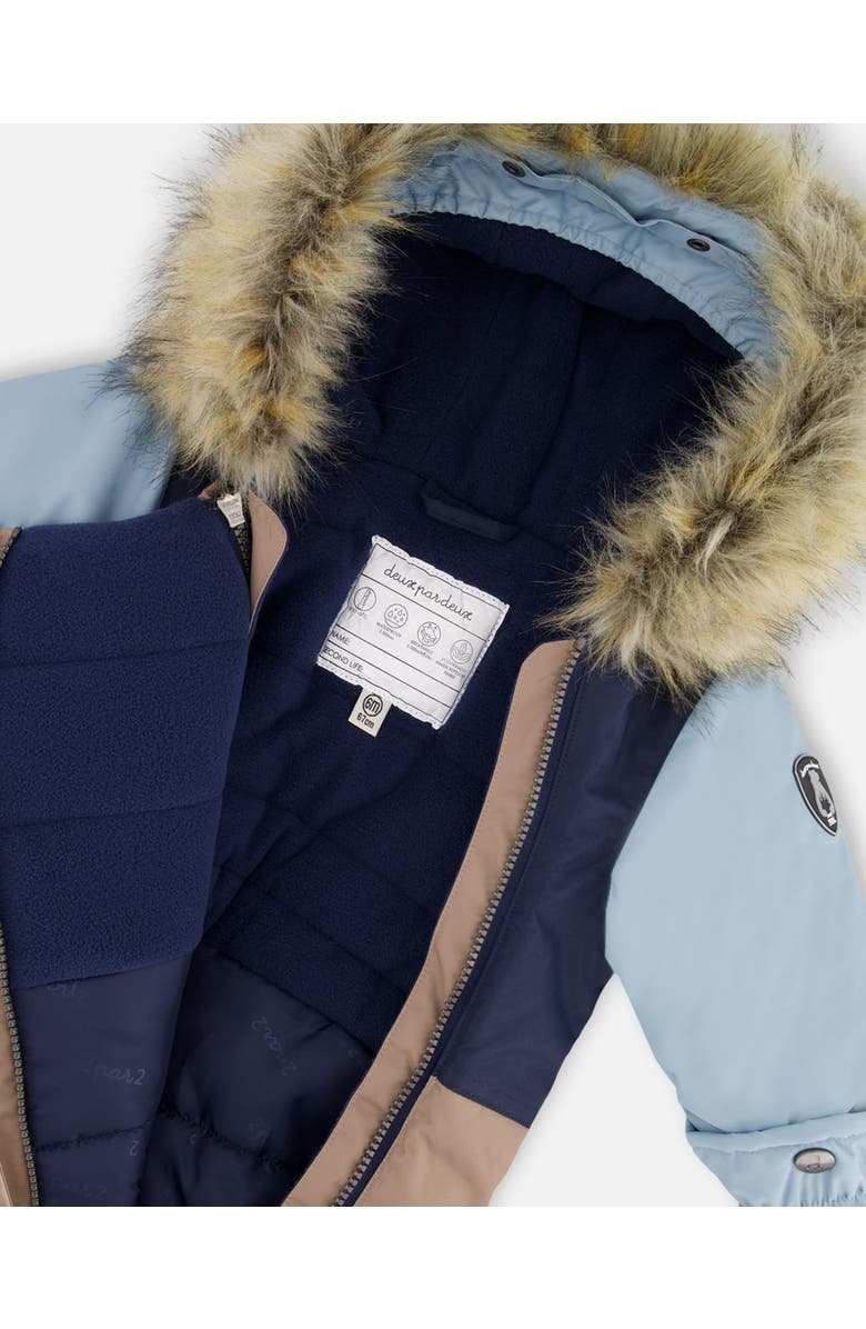 Deux par Deux One-Piece Play Snowsuit Designed for Car Seat, Alternate, color, Taupe