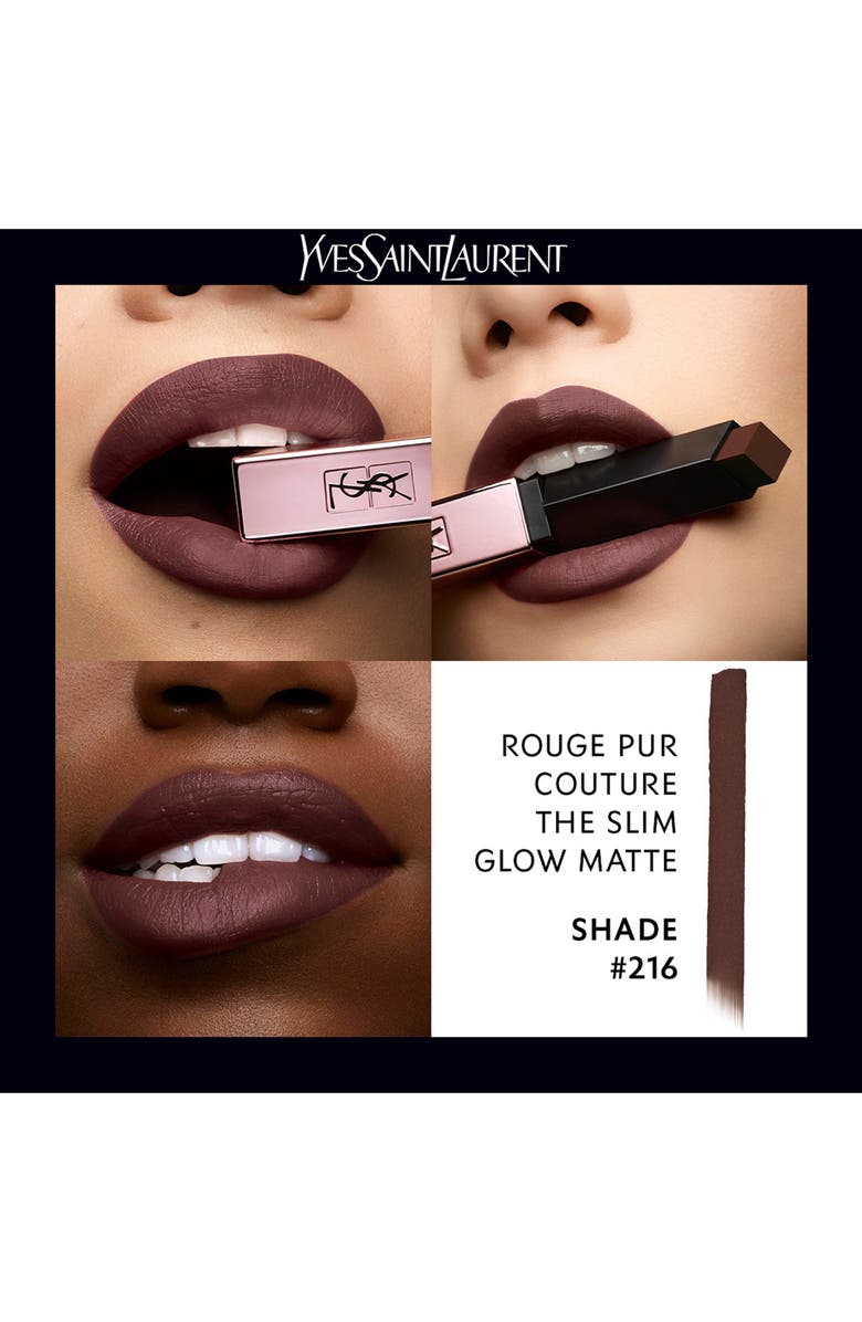Yves Saint Laurent The Slim Glow Matte Lipstick, Alternate, color, 216 Ambiguous Chestnut