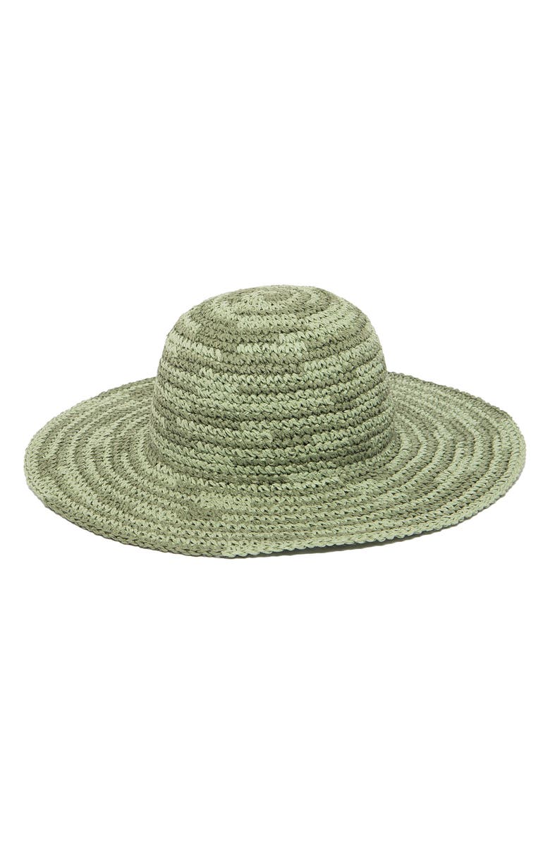 San Diego Hat Crochet Sun Hat, Main, color, Mix Green