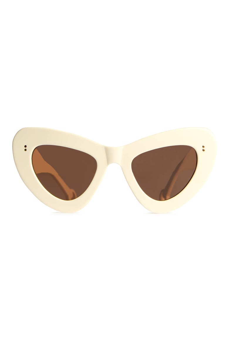 49mm Butterfly Sunglasses, Main, color, OFF WHITE