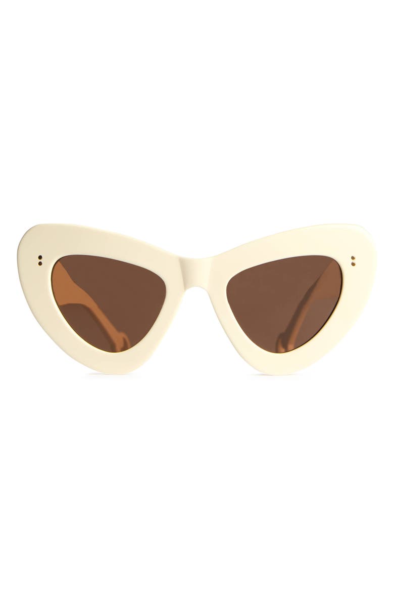 JW Anderson 49mm Butterfly Sunglasses, Main, color, Off White