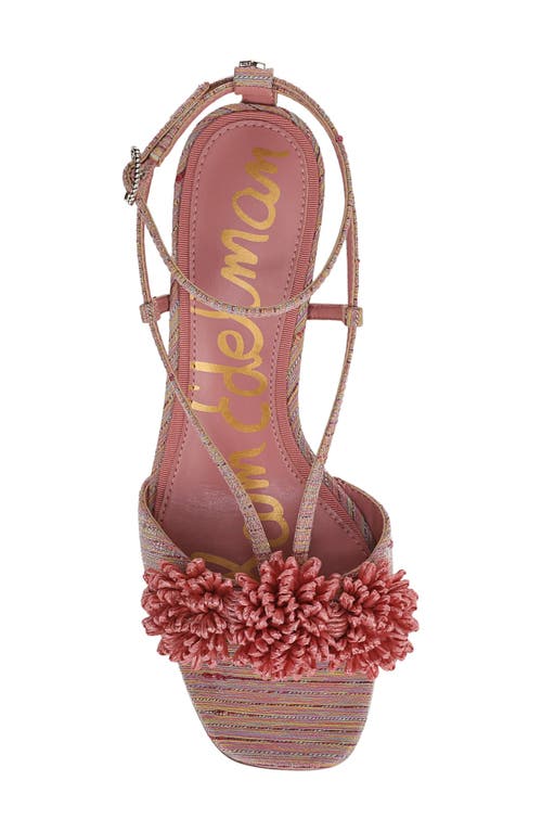 Sam Edelman Phoebe Kitten Heel Sandal Pink Lilly Silk In Pink Lily