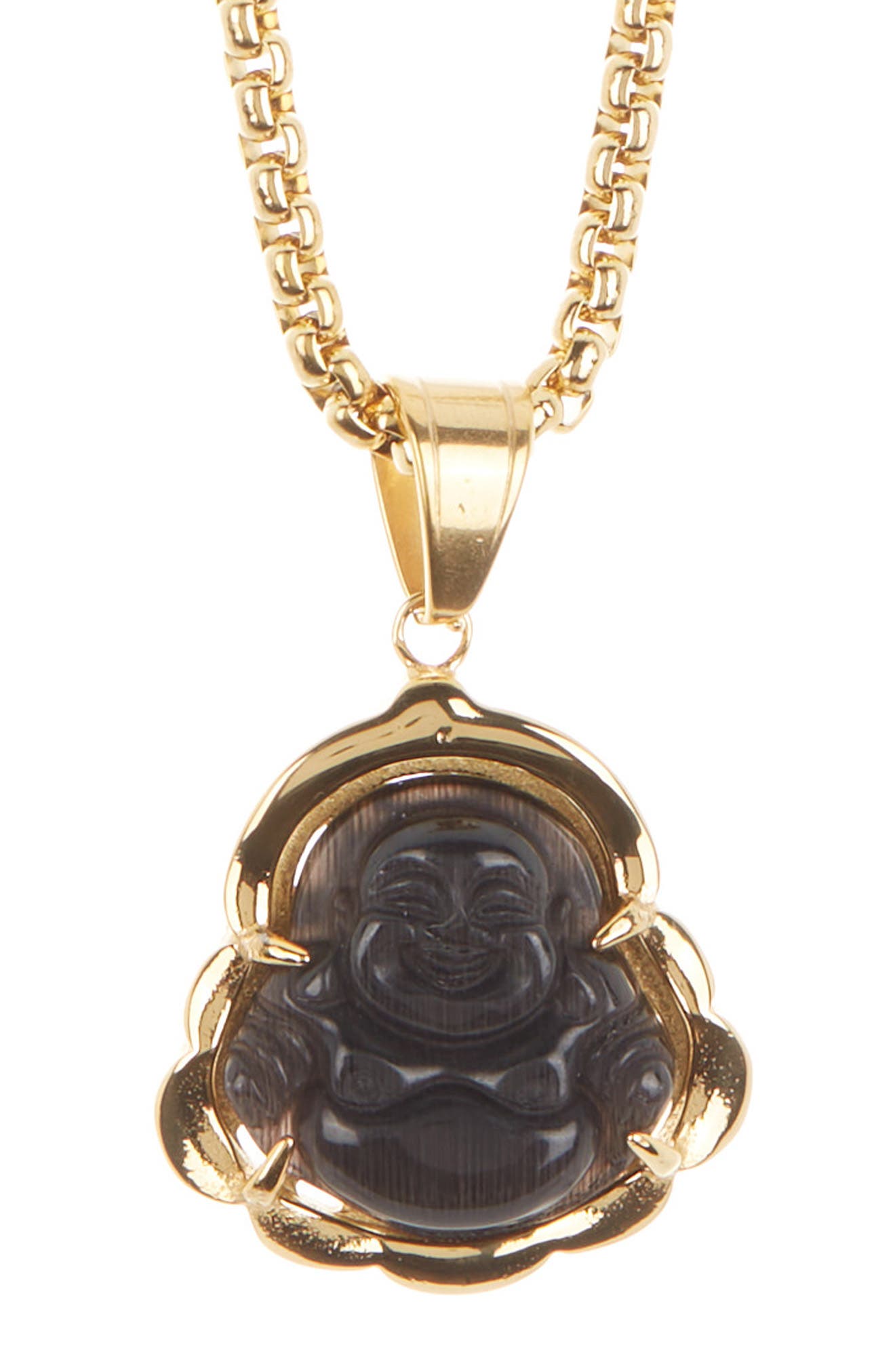 EYE CANDY LOS ANGELES Men's Leo Buddha Pendant Necklace