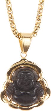 EYE CANDY LOS ANGELES Men's Leo Buddha Pendant Necklace