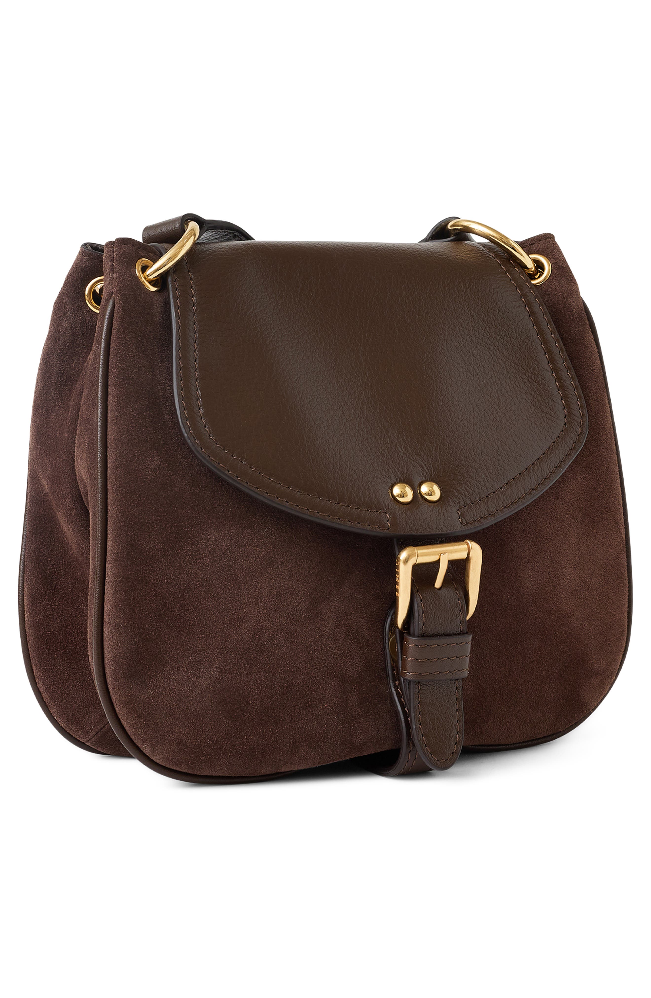 Dash Mini Leather Crossbody, Alternate, color, FUDGE SUEDE
