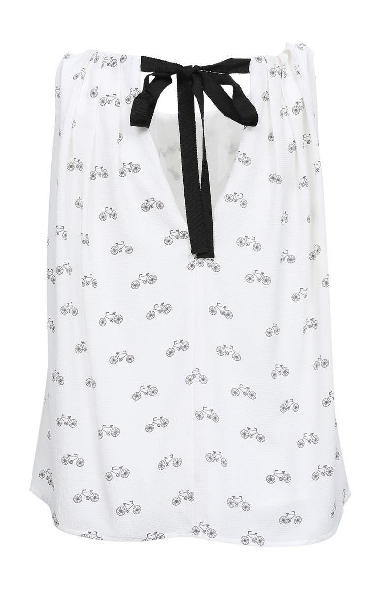 FRNCH Bicycle Print Tie Back Tank, Alternate, color,