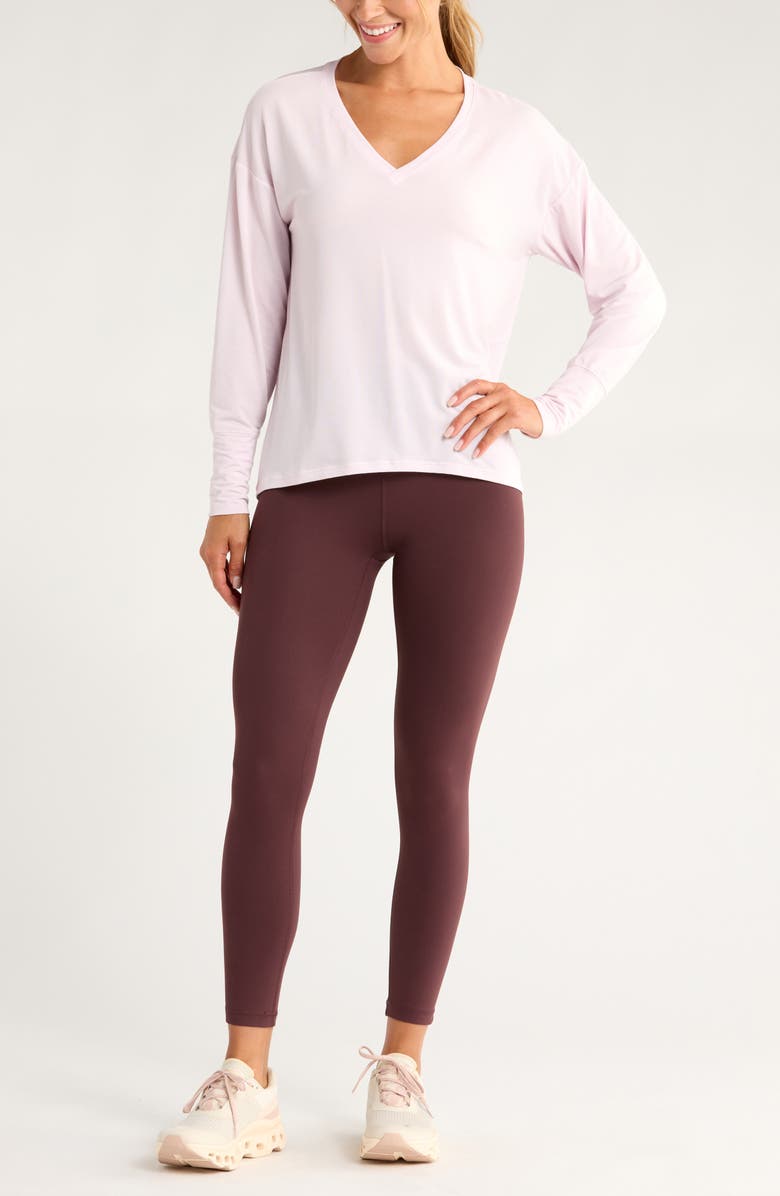 Zella Breathe Long Sleeve T-Shirt, Alternate, color, Pink Ice