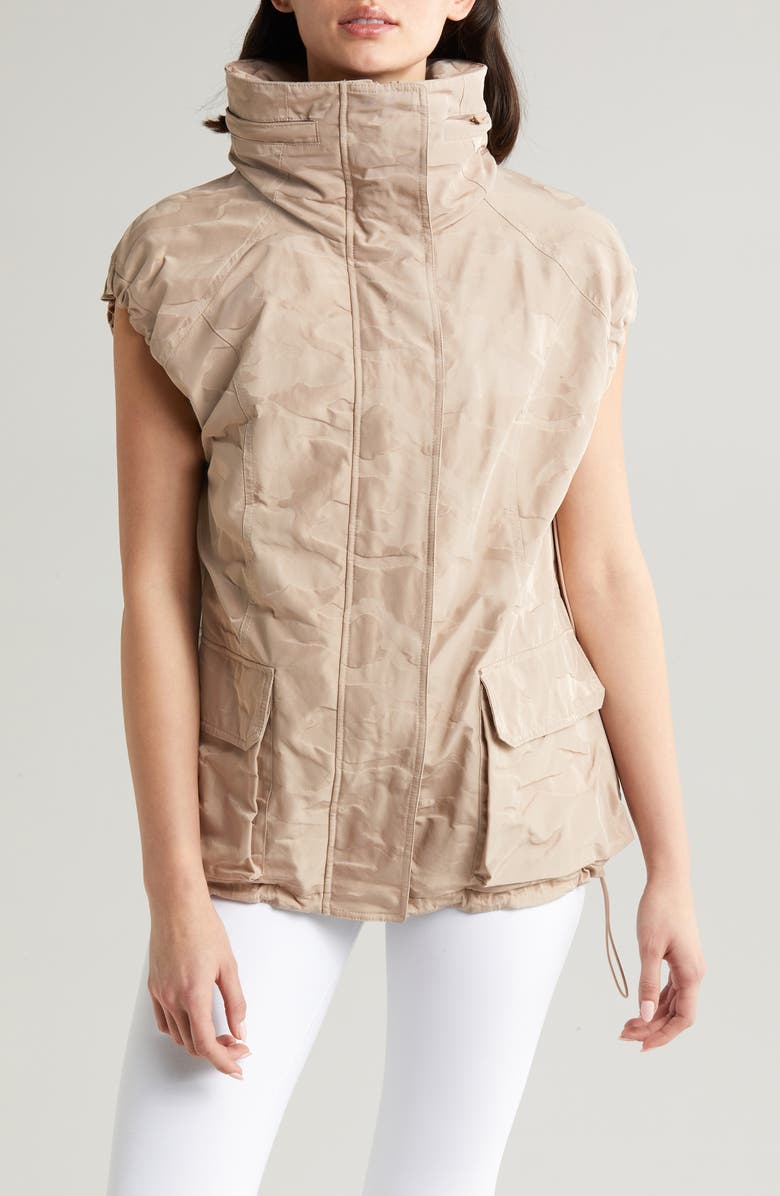 Blanc Noir Svetlana Oversize Camo Vest, Alternate, color,