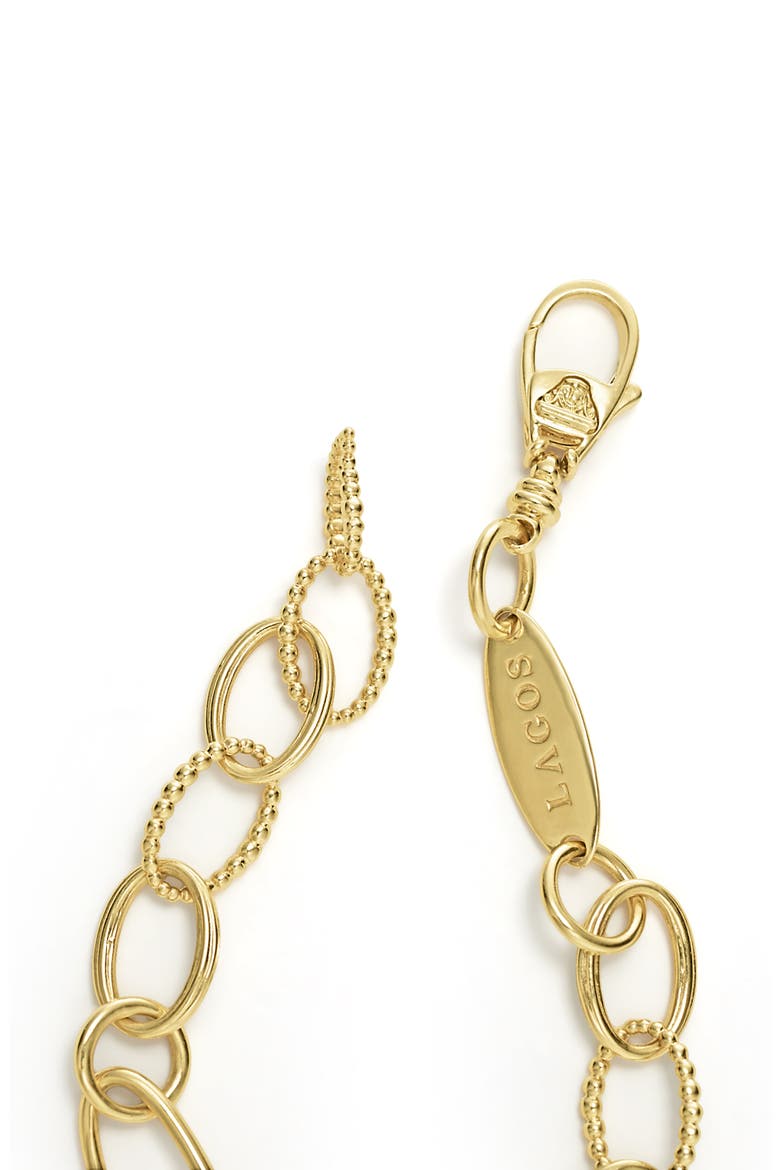Signature Caviar Link Bracelet, Alternate, color, GOLD