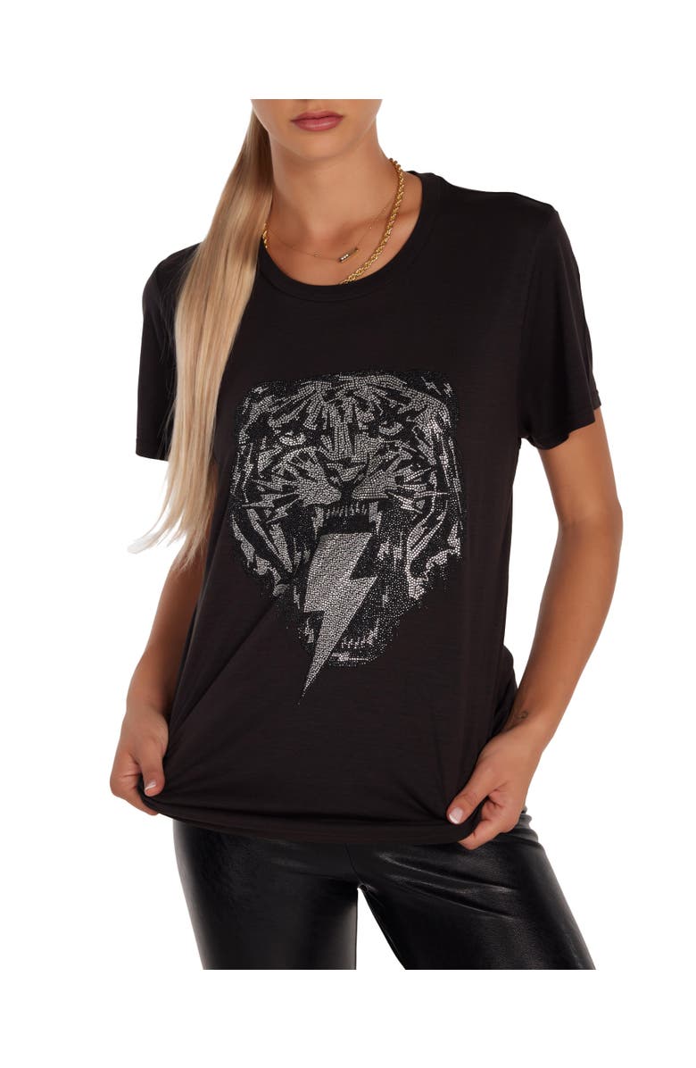 Lauren Moshi Wolf  Stud Lightning Tiger Top, Main, color, Onyx
