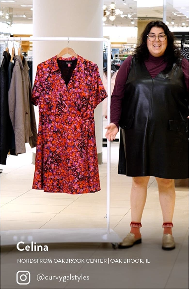 Floral Collared Wrap Dress, sales video thumbnail