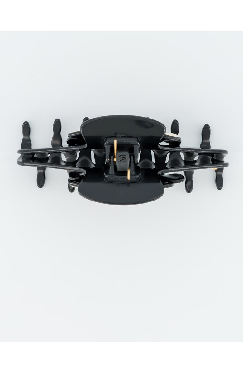 Alexandre de Paris Gambetta Pearl Camelia Hair Clip, Alternate, color, Black And Beige