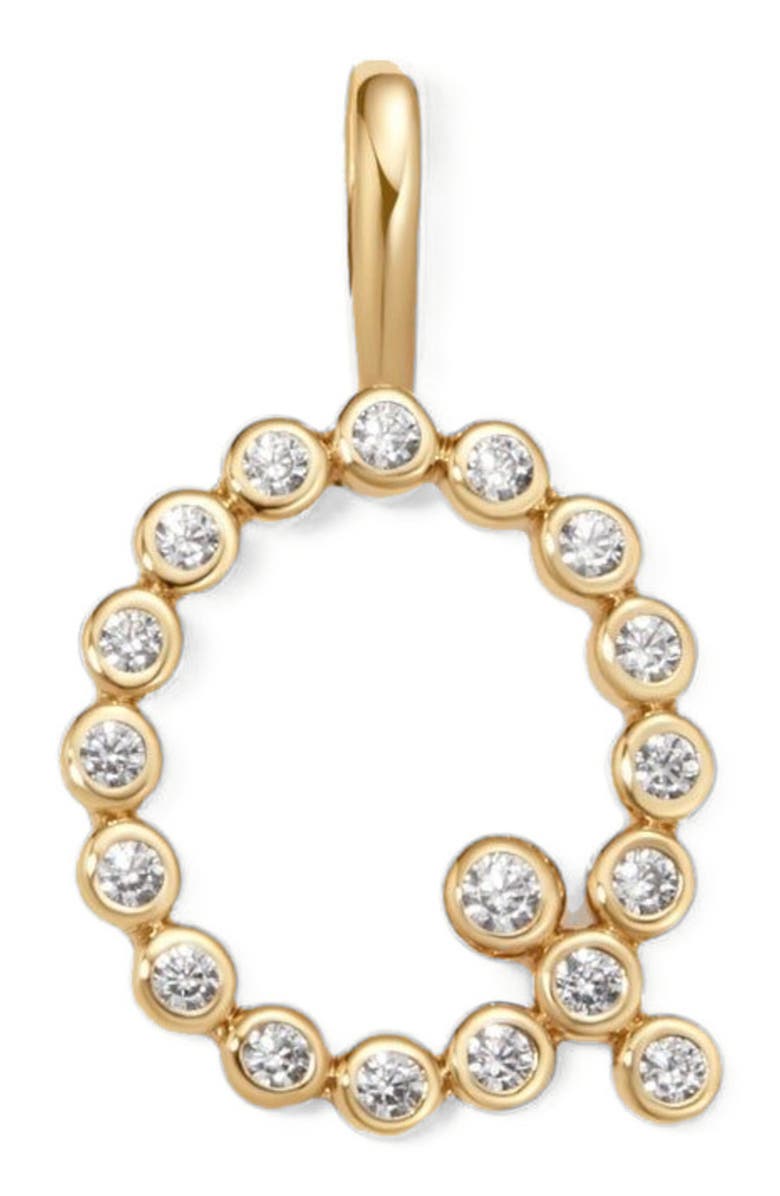 MADE BY MARY CZ Poppy Charm, Main, color, Gold Vermeil Initial Q