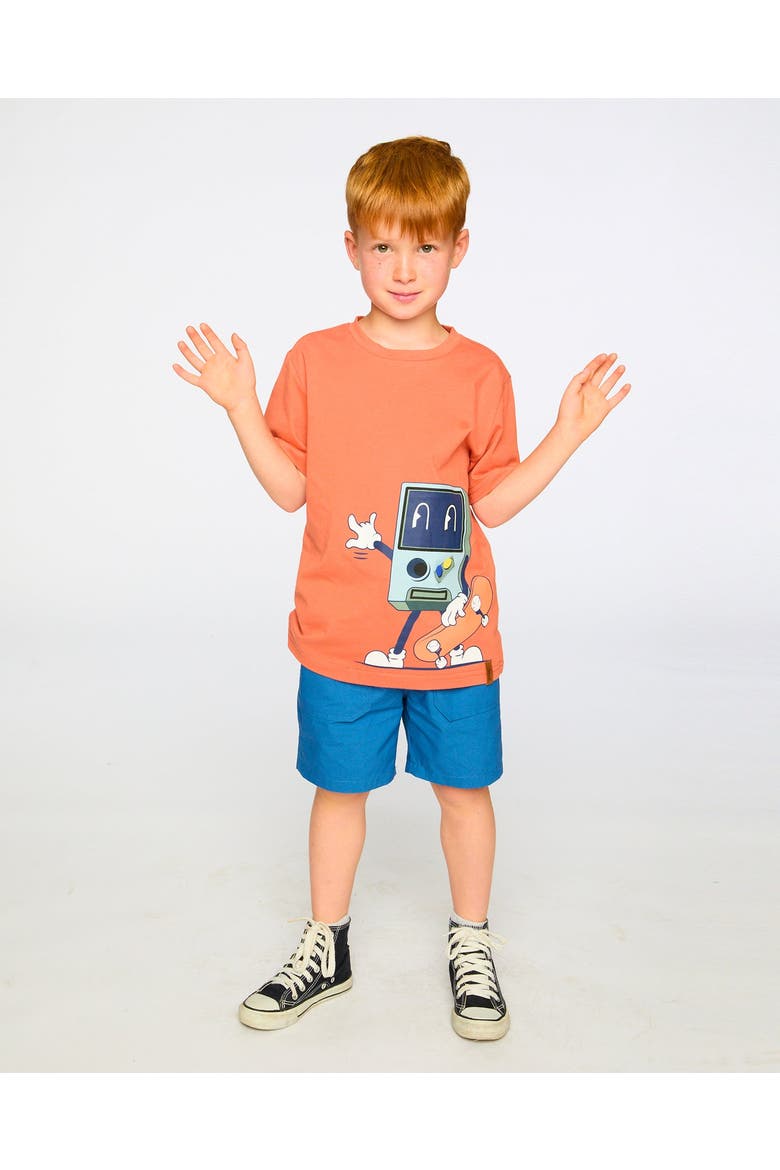 Organic Cotton Jersey Skate Chest Graphic T-Shirt, Alternate, color, Orange