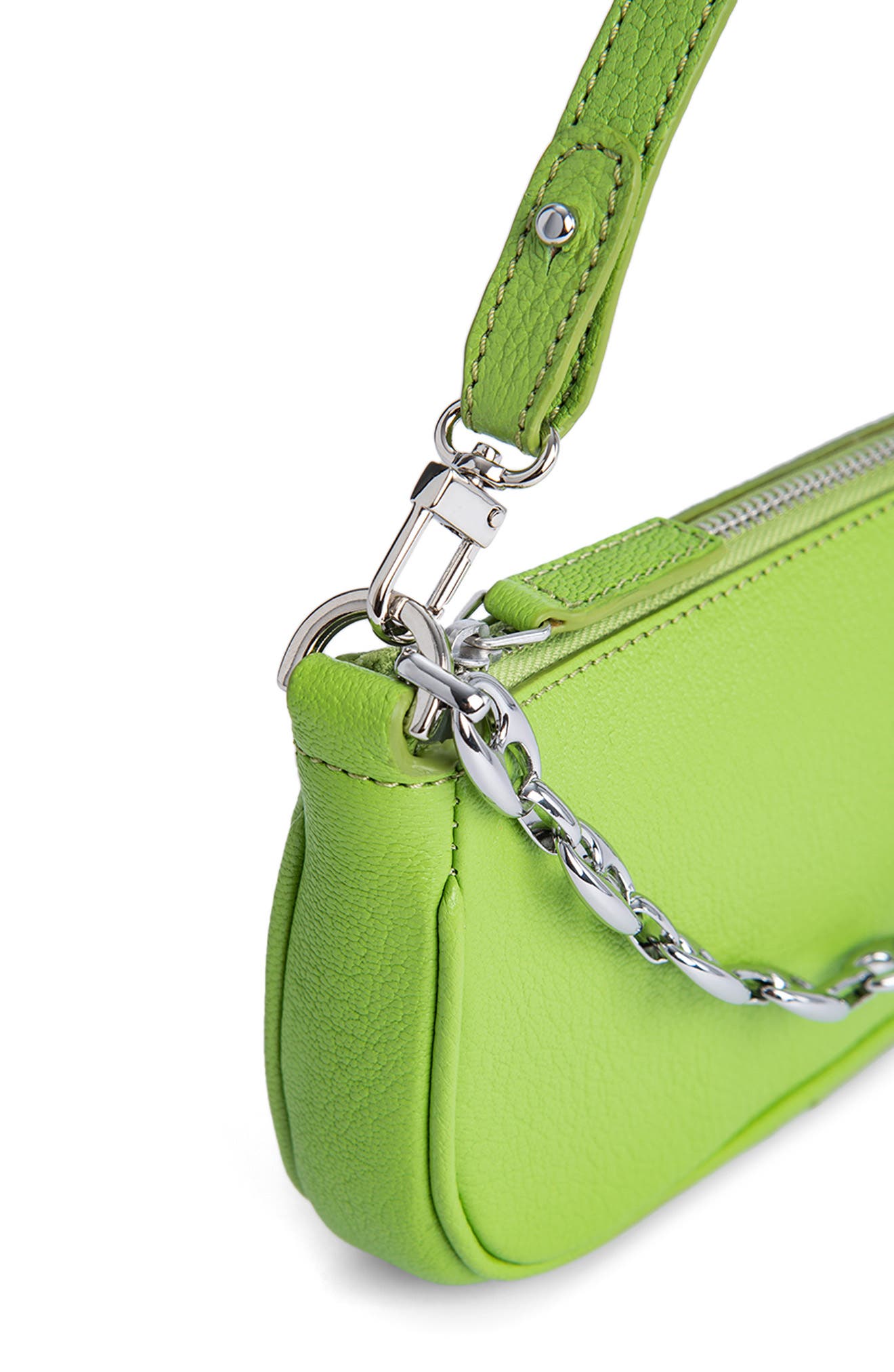 Mini Rachel Leather Shoulder Bag, Alternate, color, PISTACHIO