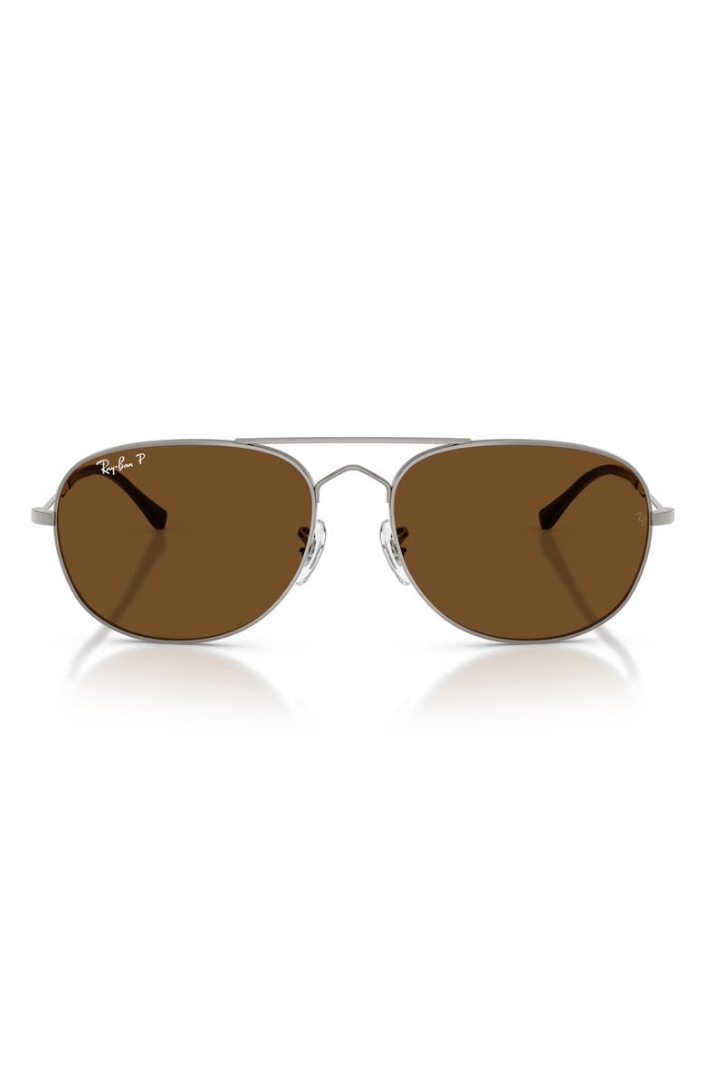 Ray-Ban Bain Bridge 60mm Gradient Polarized Pillow Sunglasses, Main, color,