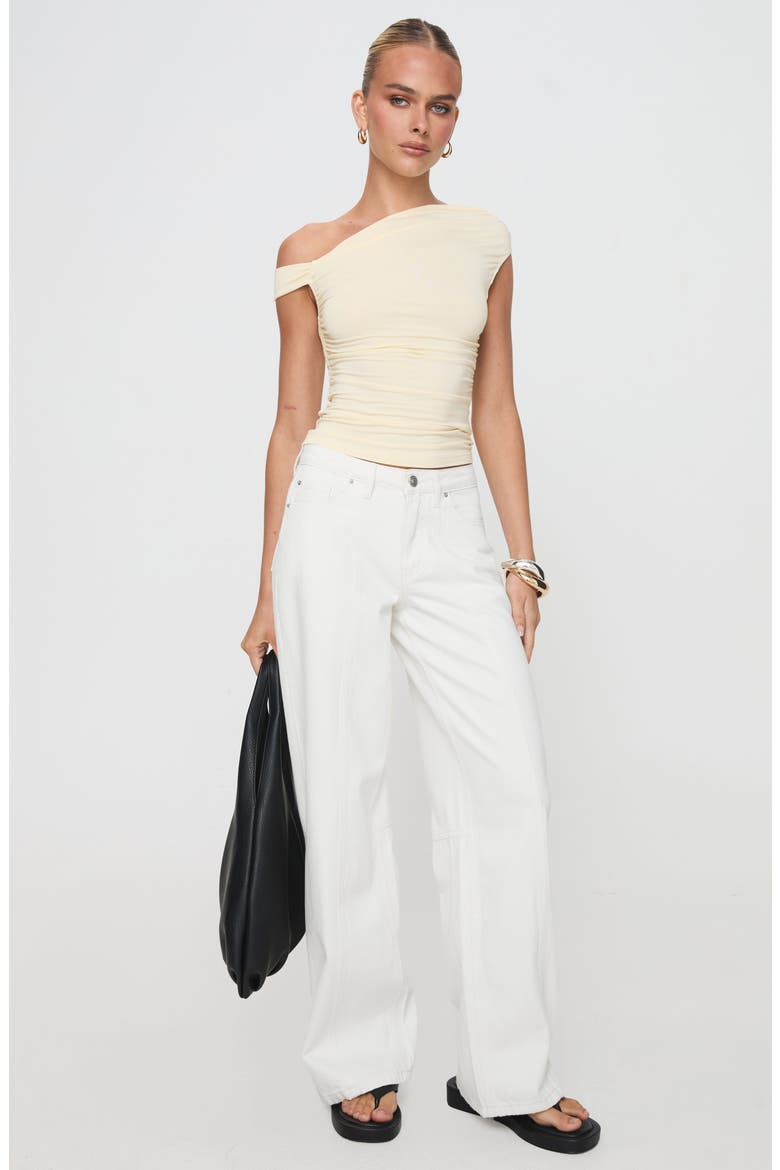 Lando Low Rise Straight Leg Jeans, Alternate, color, WHITE