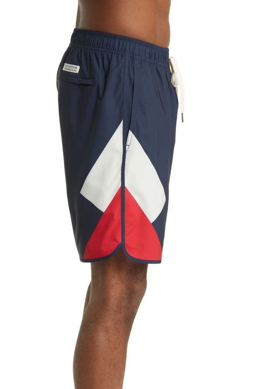Fair Harbor The Anchor Swim Trunks In Red Mc