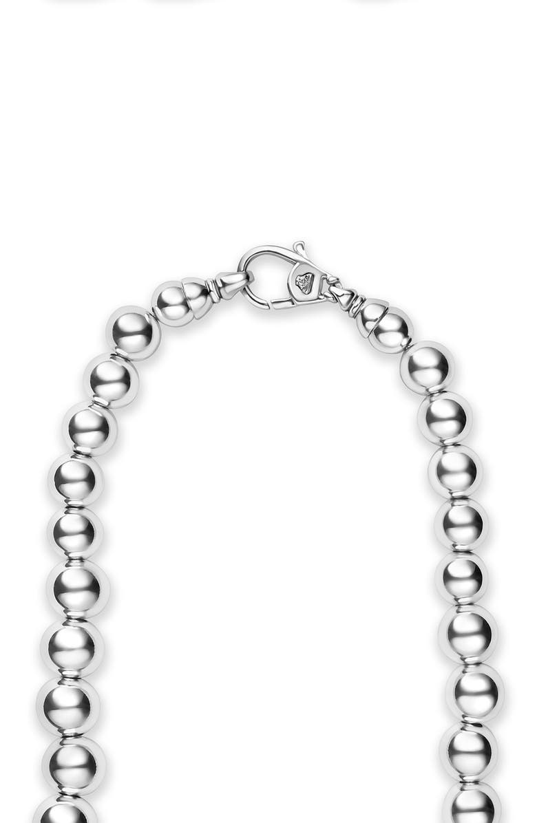 LAGOS Caviar Bubbly Graduated Bead Collar Necklace, Alternate, color, Sterling Silver