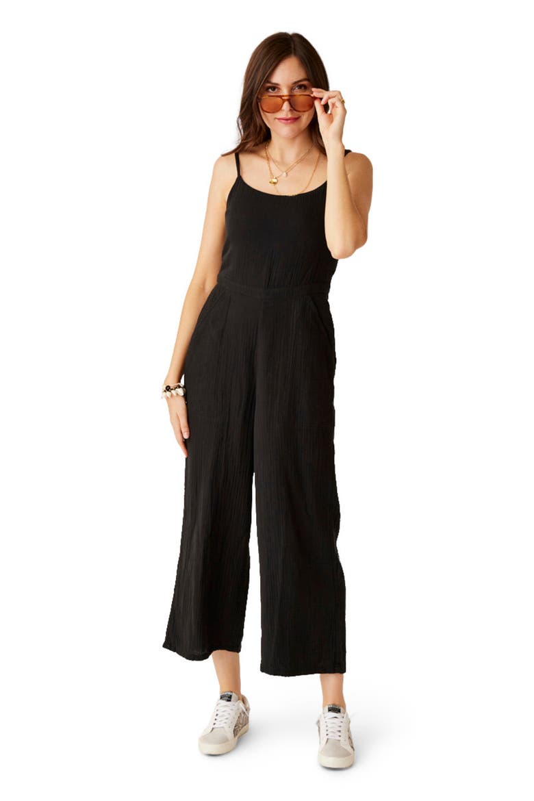 Knox Gauze Jumpsuit, Main, color, Black