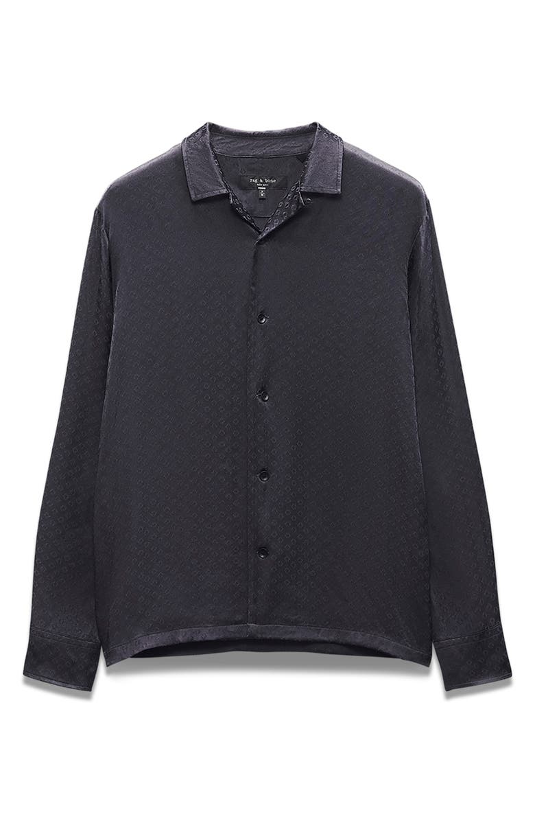 rag & bone Avery Relaxed Fit Jacquard Button-Up Shirt, Alternate, color, Charc Jacq