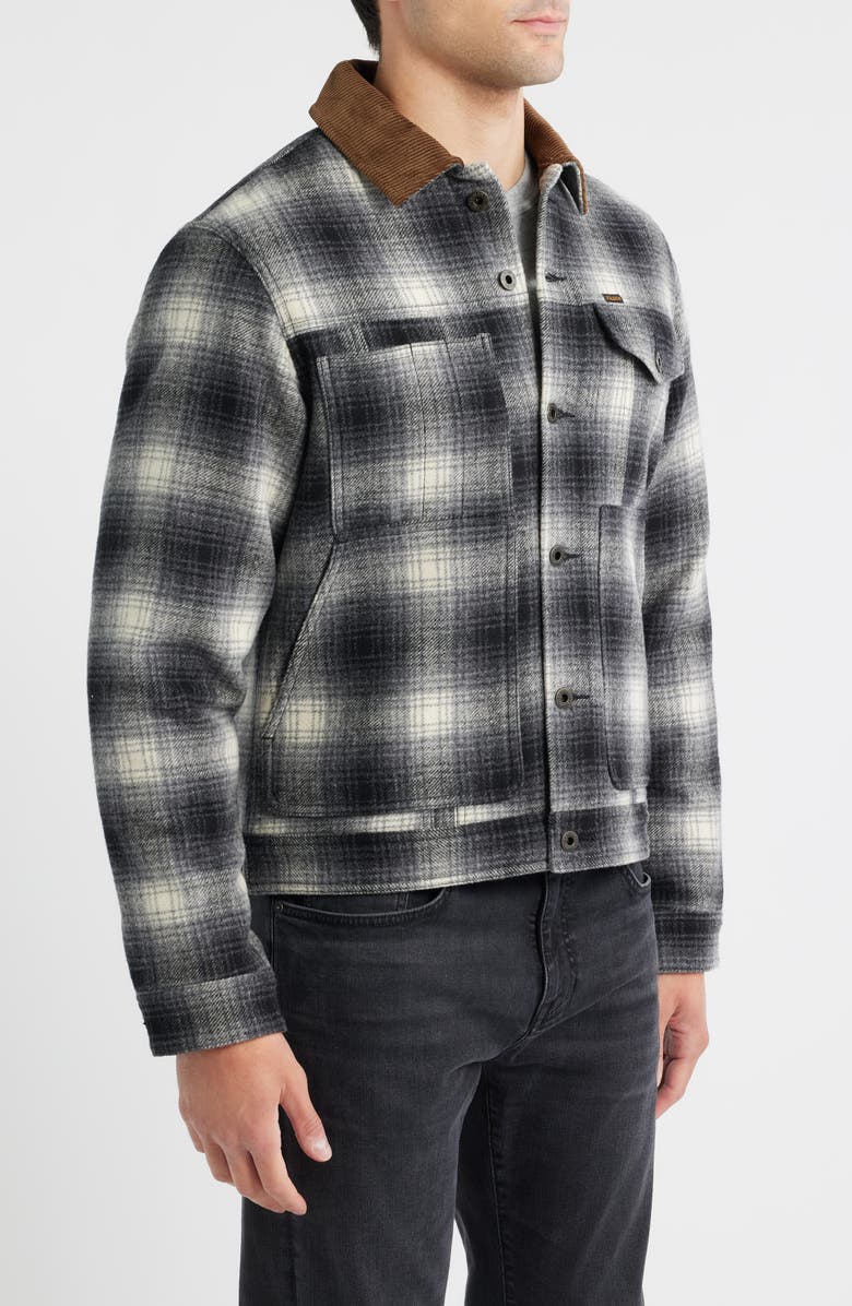 Filson Spokane Short Wool Blend Insulated Cruiser Jacket, Alternate, color, Charcoal Ombre