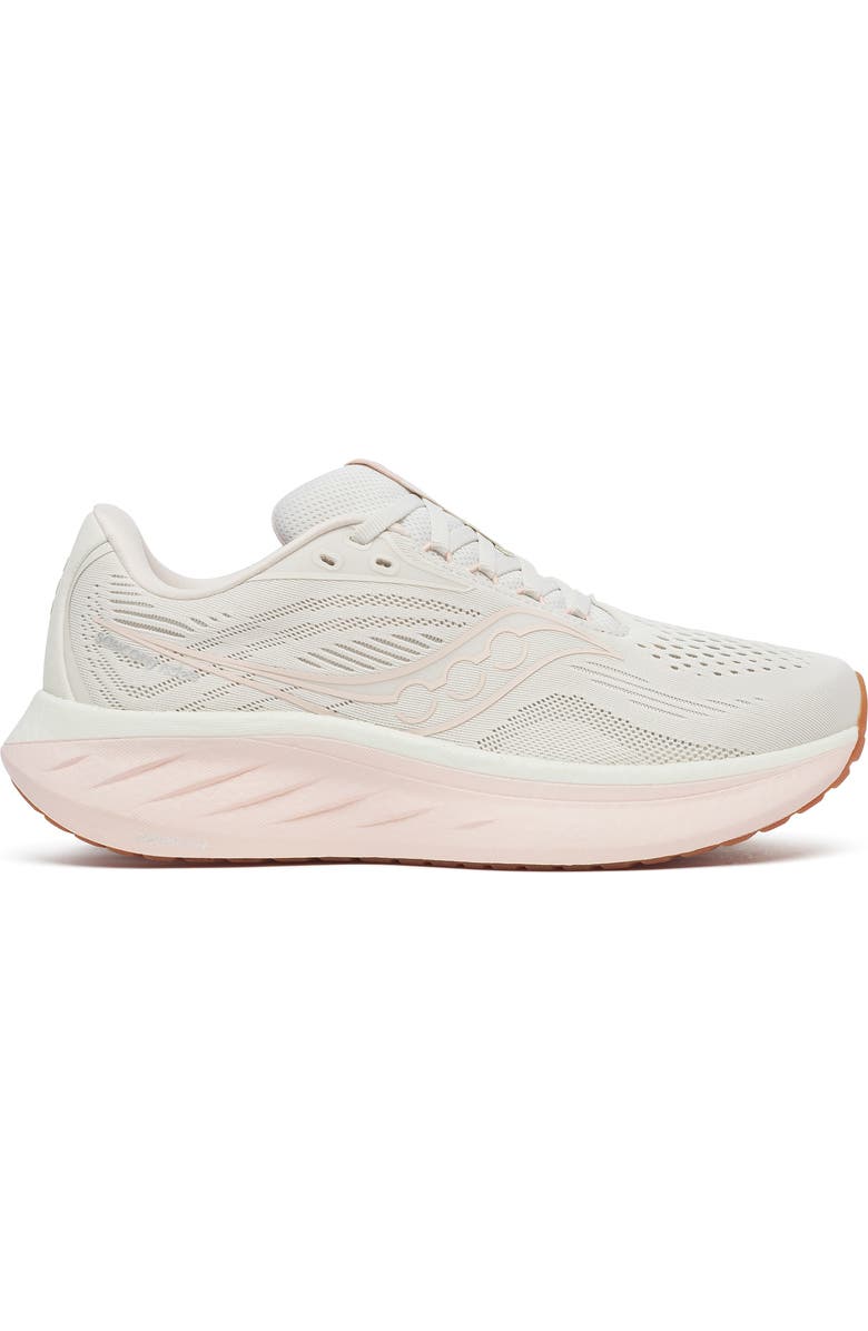 Saucony Ride 18 Running Shoe, Alternate, color, Quartz/ Peony