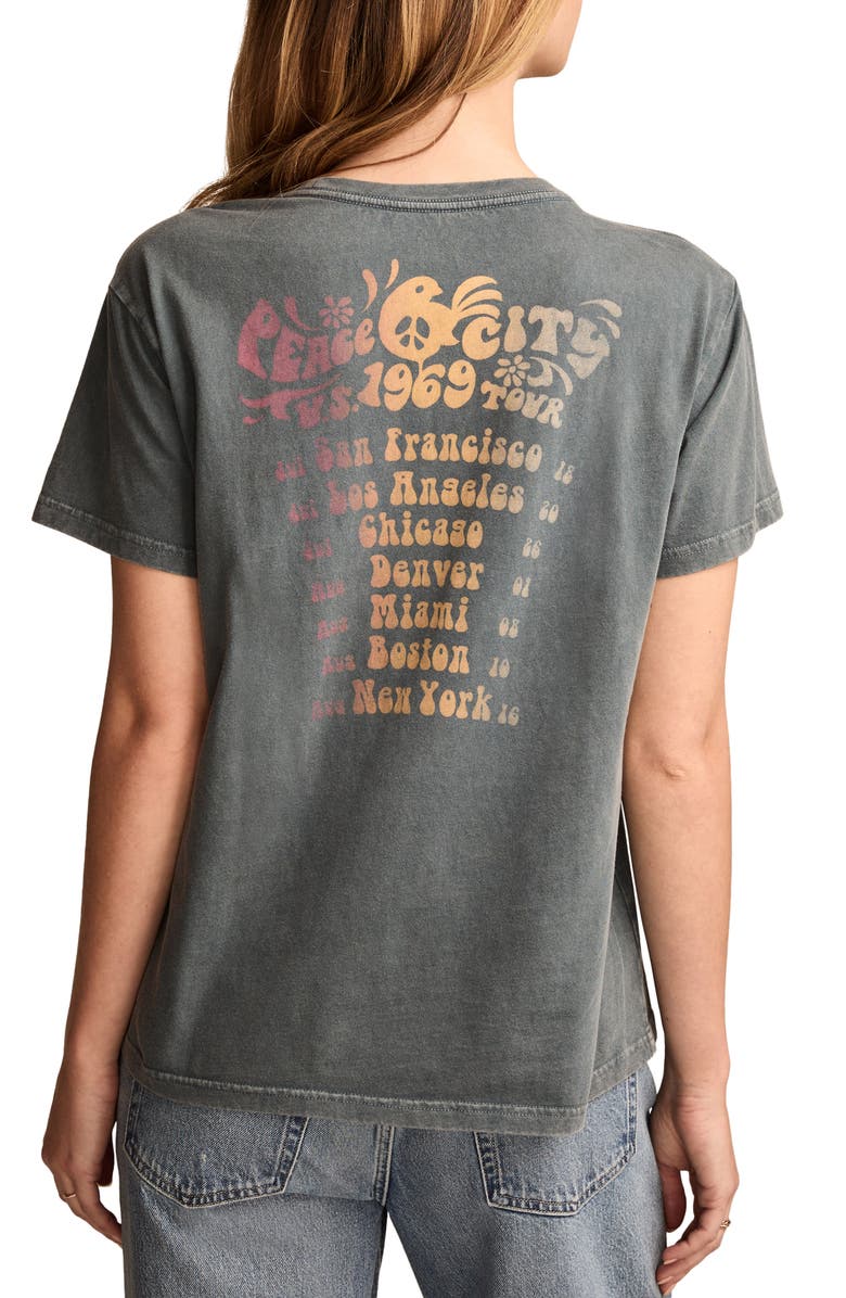 Lucky Brand Peace City Music Festival Cotton Graphic T-Shirt, Alternate, color, 