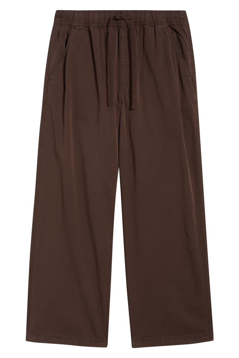 Relaxed Fit Cotton Twill Drawstring Pants, Alternate, color, BROWN COFFEE