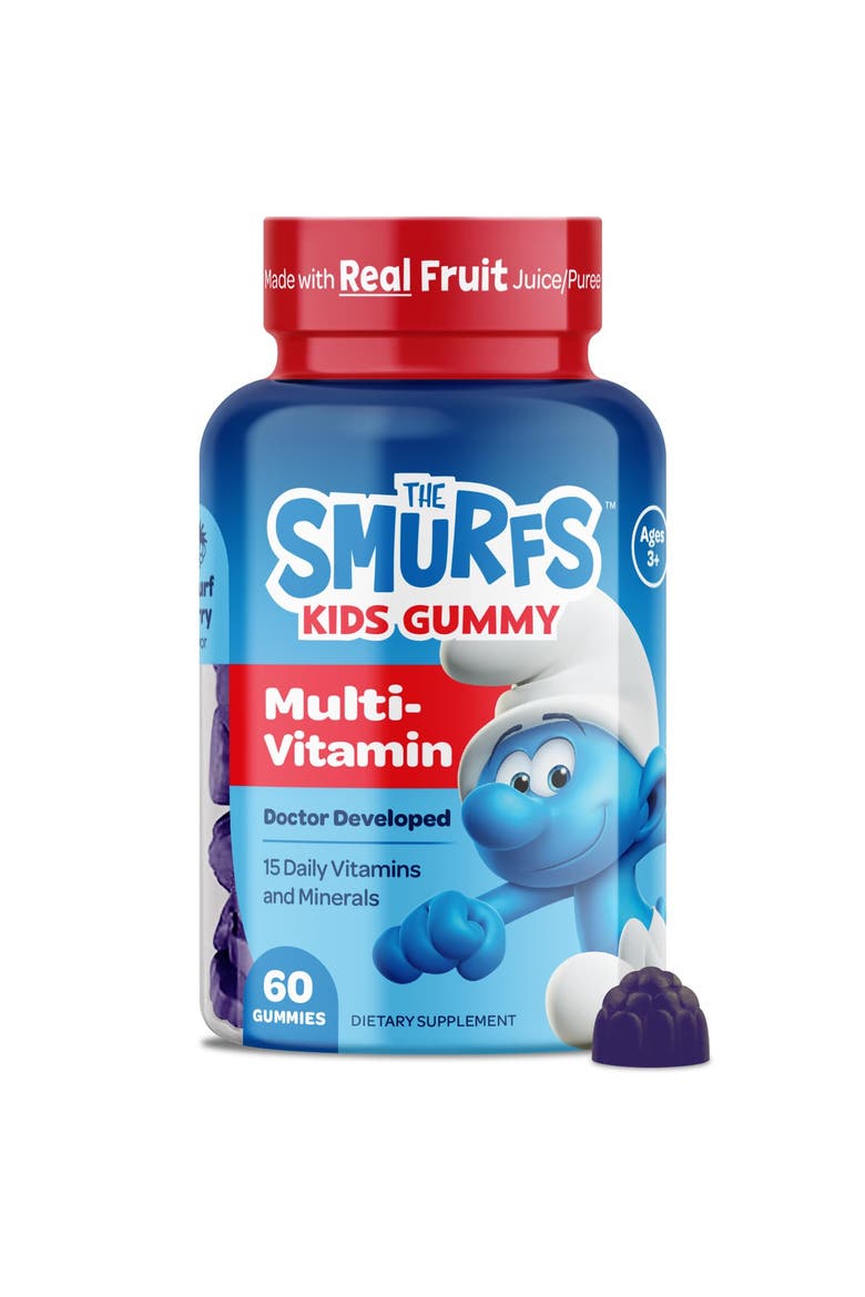 Multivitamin Kids Vitamin Gummies, Smurfs Berry Flavored, 60ct, Main, color, None