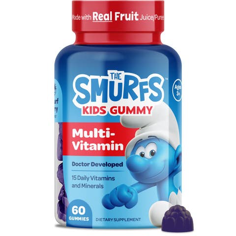 Multivitamin Kids Vitamin Gummies, Smurfs Berry Flavored, 60ct