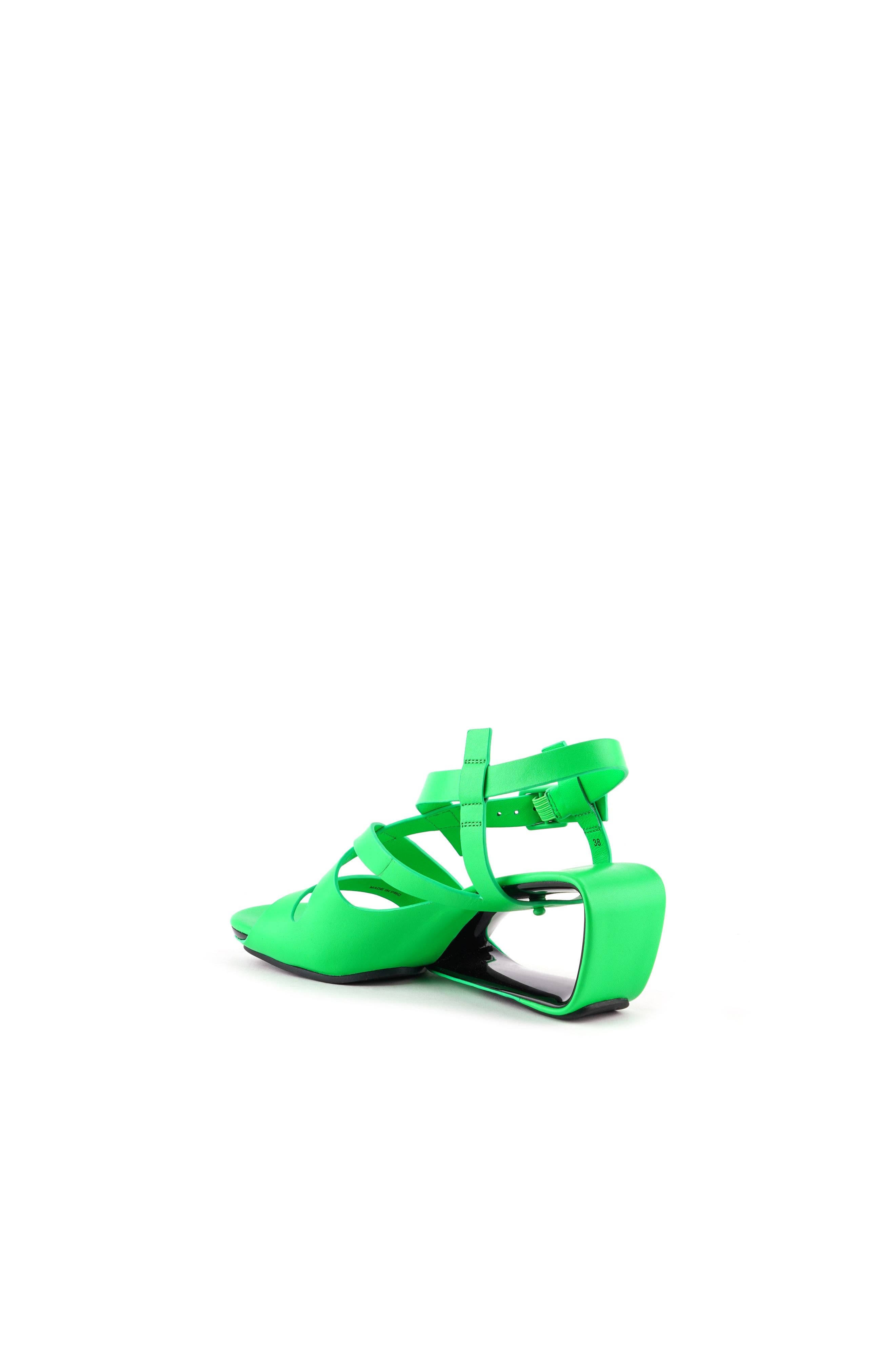 Mobius Straps Mid Sandals, Alternate, color, Fluo Green