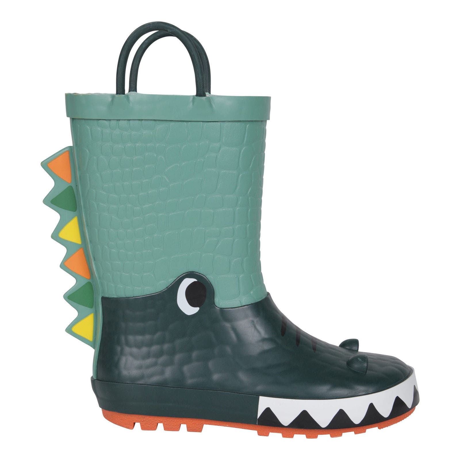Childrens/Kids Crocodile Rain Boots, Alternate, color, Green