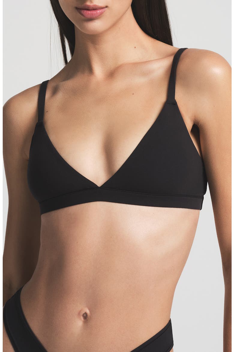 Fits Everybody Triangle Bralette, Main, color, ONYX