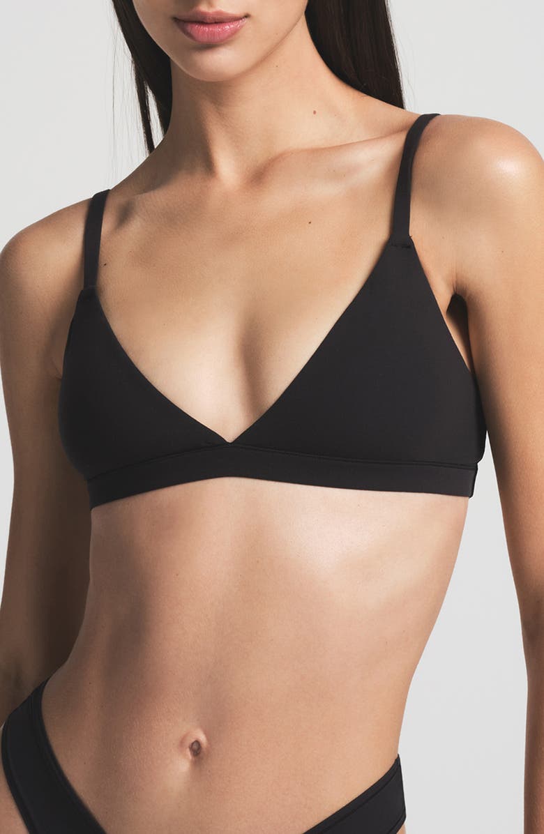 SKIMS Fits Everybody Triangle Bralette, Main, color, Onyx