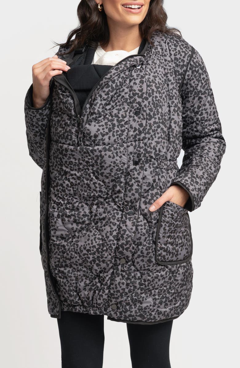 Seraphine Chrissy Reversible Quilted Maternity & Babywearing Jacket, Alternate, color, 