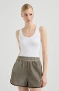Brunello Cucinelli Ribbed jersey top