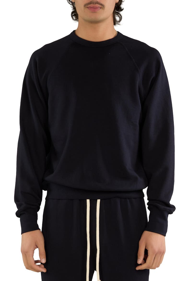 French Terry Binded Neck Raglan, Main, color, NAVY