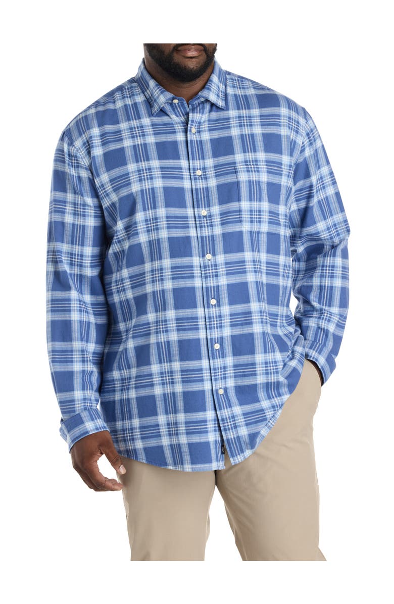 vineyard vines Big & Tall Miacomet Plaid Island Sport Shirt, Alternate, color, Moonshine