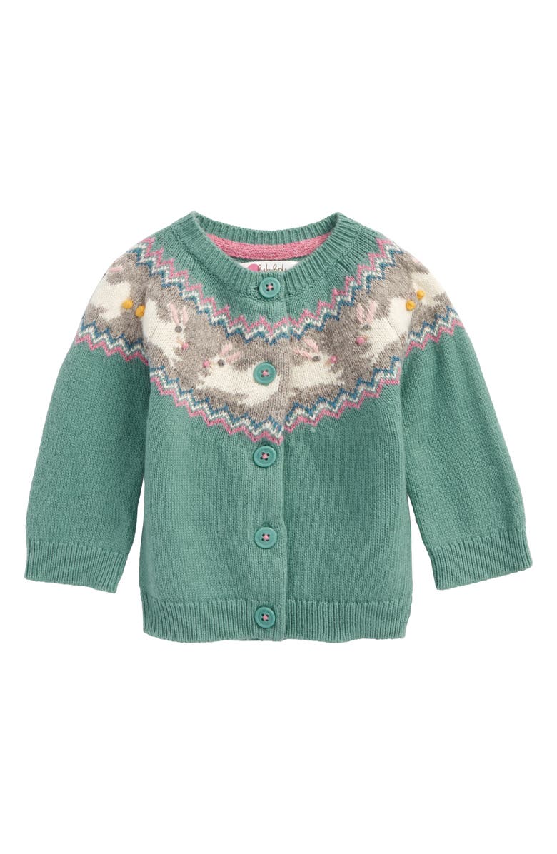 Mini Boden Fair Isle Cardigan, Main, color, 